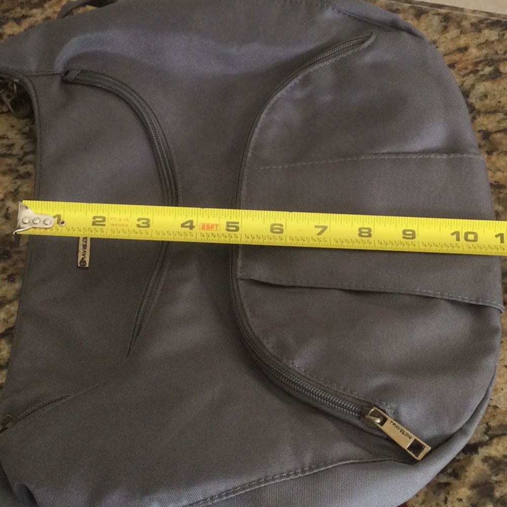 Travelon Gray Anti-Theft Nylon Crossbody Bag - Picture 14 of 16
